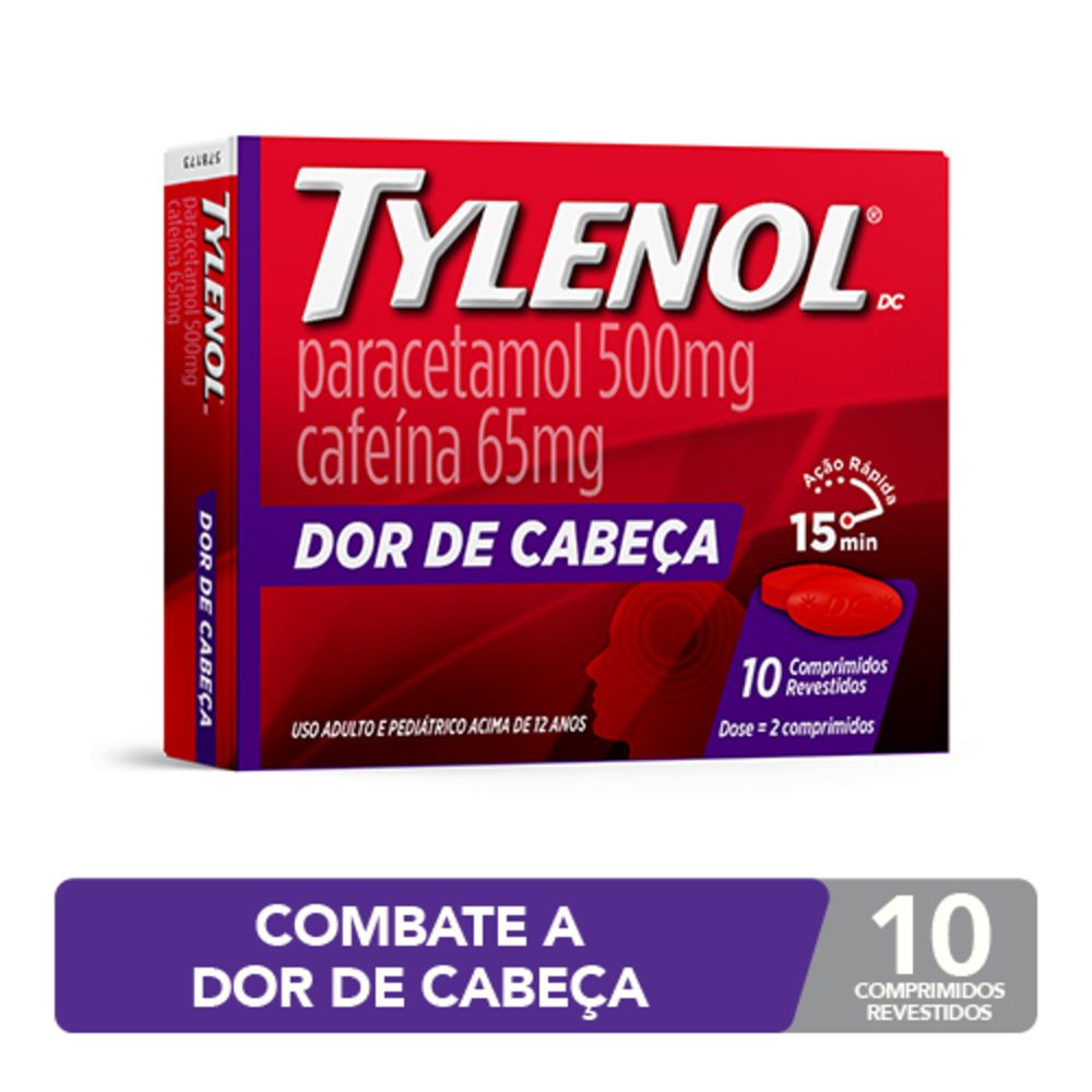 Tylenol Dor De Cabeça 10 Comprimidos | Farmácias Nissei