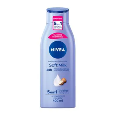 Loção Hidratante Nivea Soft Milk 400ml