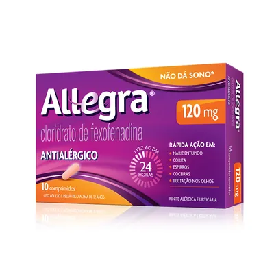 Antialérgico Allegra 120mg 10 Comprimidos