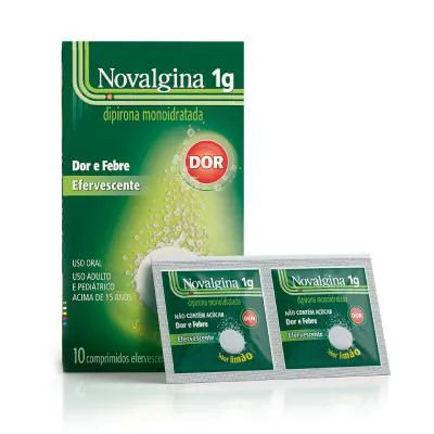 Analgésico Novalgina 1g 10 Comprimidos Efervescentes