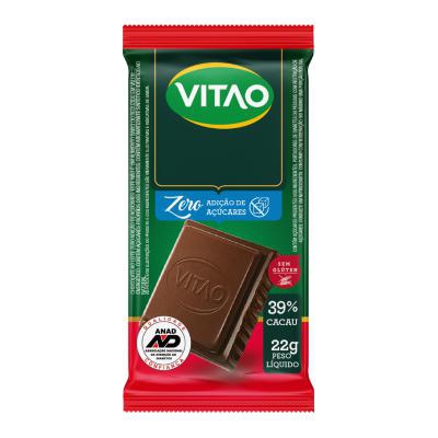 Chocolate Ao Leite Vitao Zero Açúcar 22g