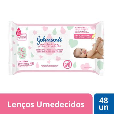 Lenço Umedecido Johnson's Baby Proteção da Pele 48 Unidades