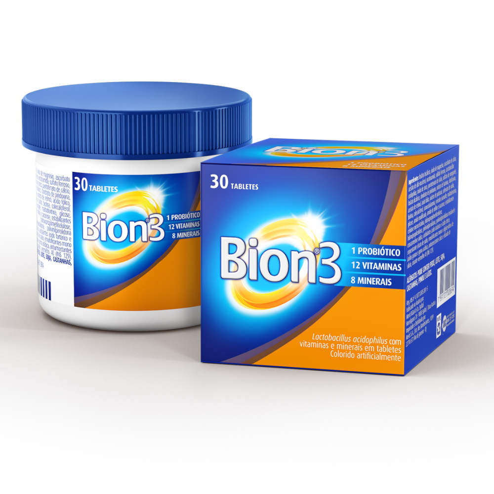 Multivitamínico com Probiótico Bion3 30 Tabletes