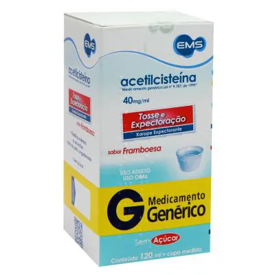 Acetilcisteína Ems 40mg Xarope 120ml Adulto