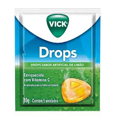 Vick Drops Sabor Limão Pastilhas 5 Unidades
