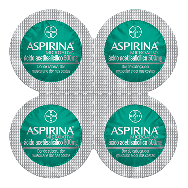 Aspirina Microativa 500mg Envelopes C/4