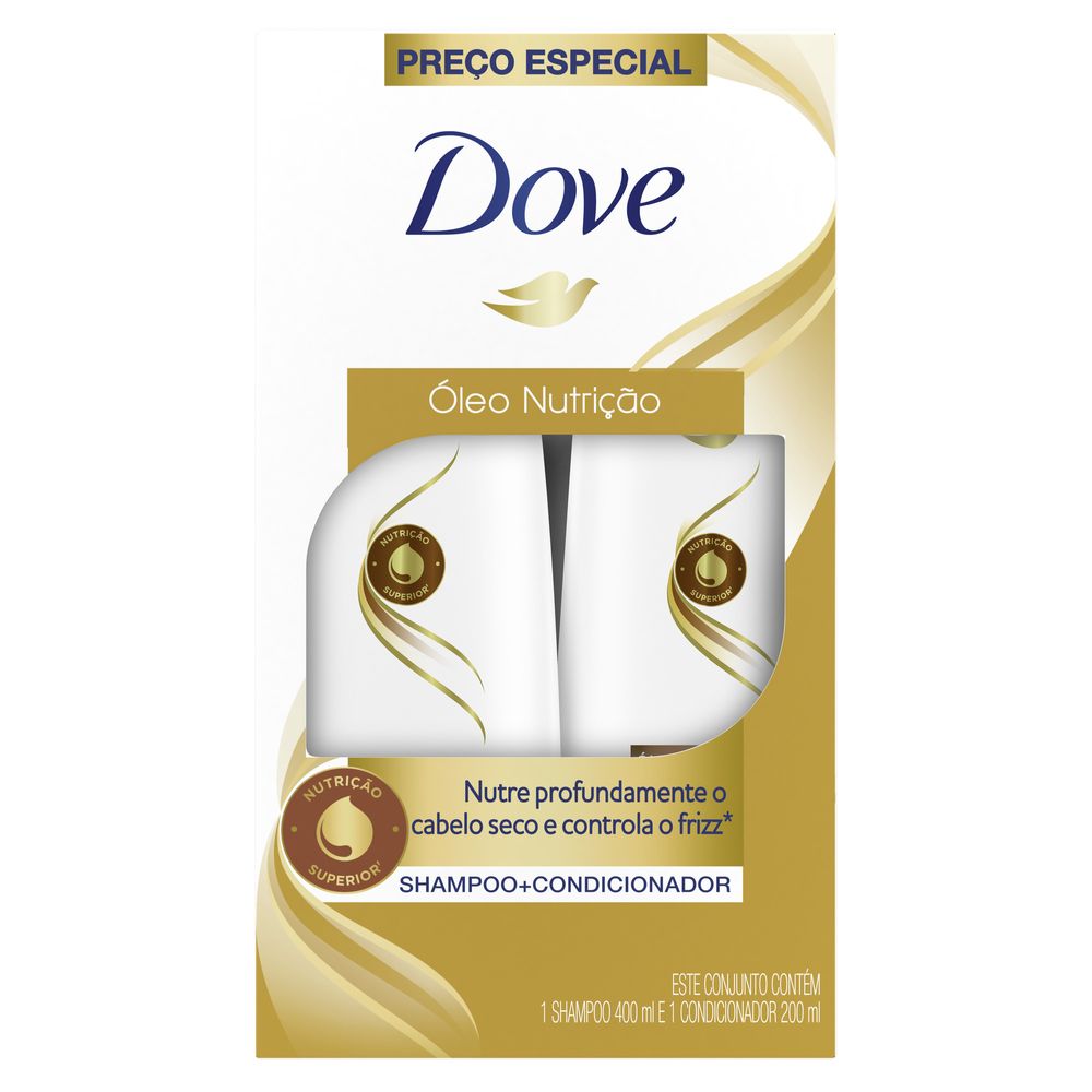 Shampoo + Condicionador Dove Óleo Nutrição 400ml + 200ml