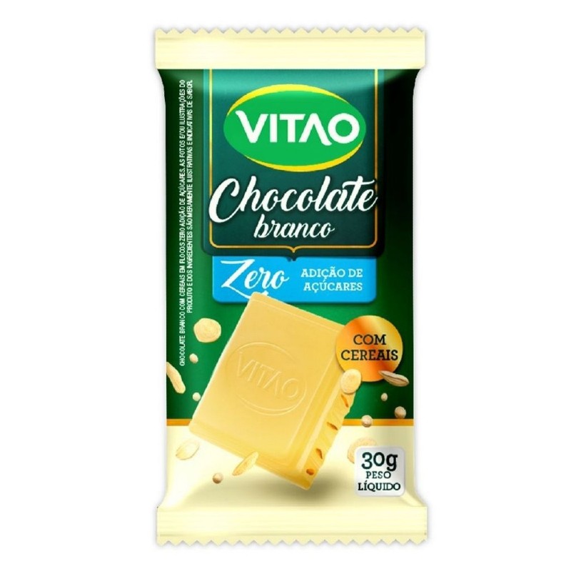Chocolate Vitao Zero Açúcar Branco com Cereais 30g