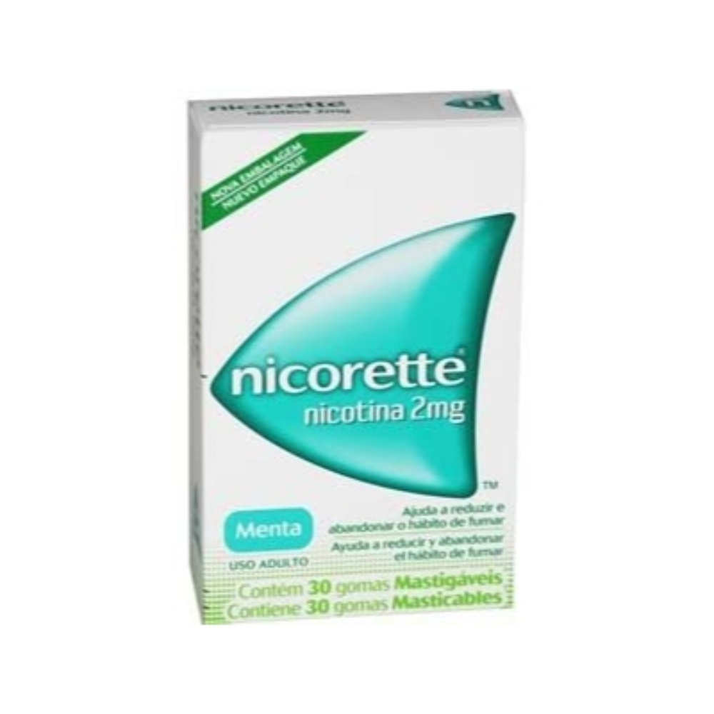 Nicorette 2mg Goma 30 Tabletes Mint/Icemint