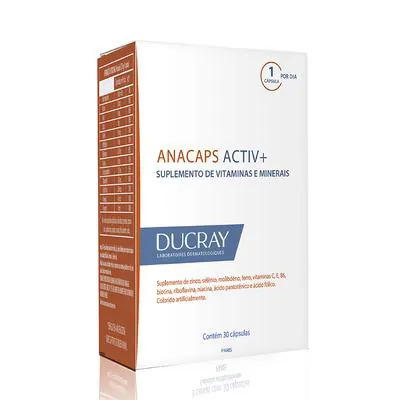 Suplemento Vitamínico Anacaps Activ+ Cabelo/Unhas 30 Cápsulas