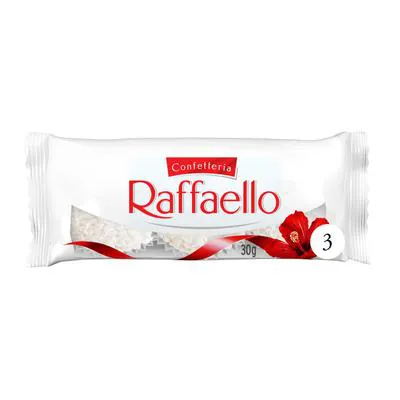 Bombom Ferrero Raffaello 3 Unidades 30g