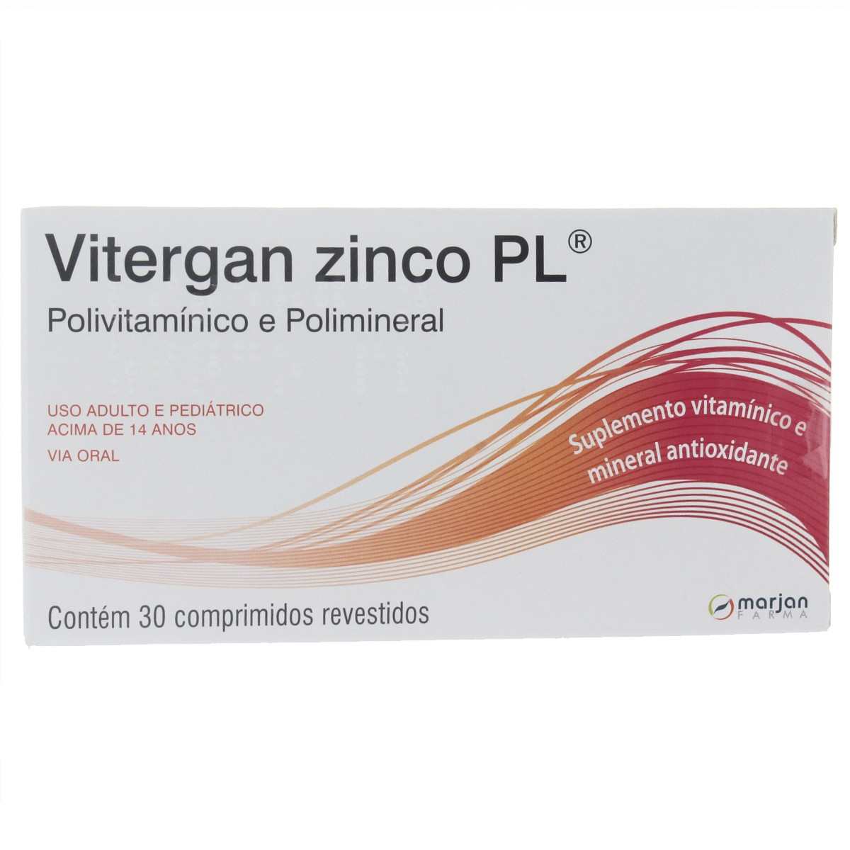 Vitergan Zinco PL 30 Comprimidos