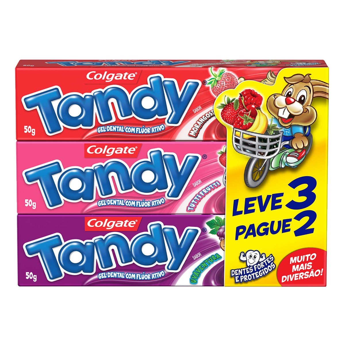 Kit Gel Dental Tandy 50g Leve 3 Pague 2