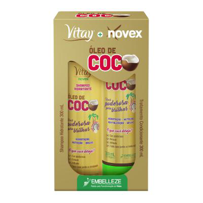 Kit Novex Óleo de Coco com Shampoo e Condicionador 300ml