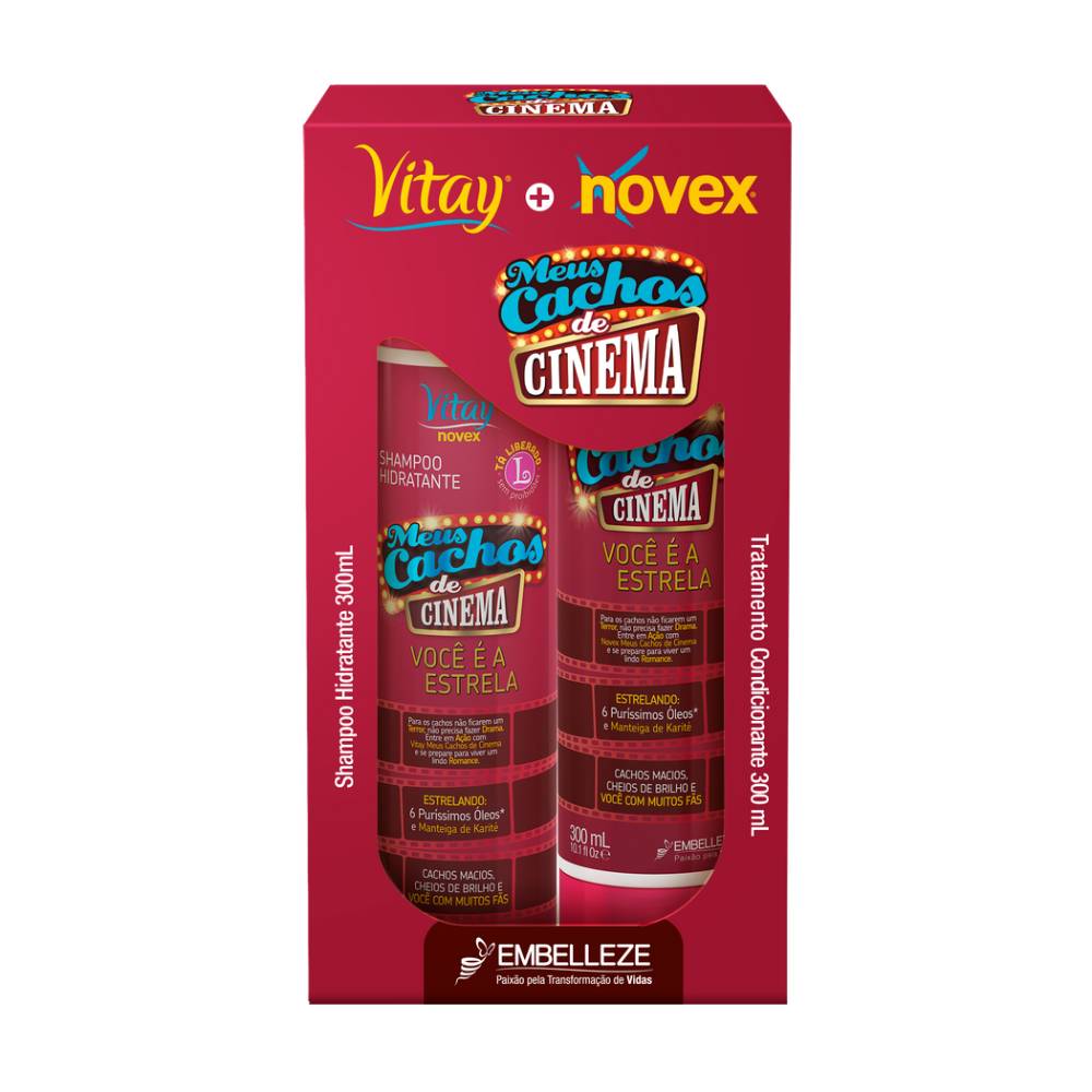 Kit Novex Meus Cachos de Cinema com Shampoo e Condicionador 300ml