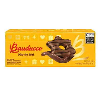 Pão de Mel Bauducco Com Cobertura de Chocolate 240g