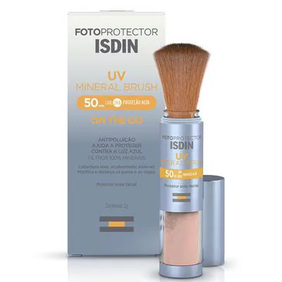 Protetor Solar Facial Isdin Sun Brush Mineral FPS50+ 2g