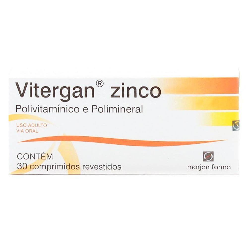 Vitergan Zinco 15mg 30 Comprimidos