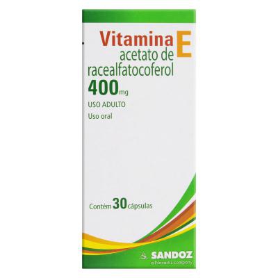 Vitamina E Sandoz 400mg 30 Cápsulas