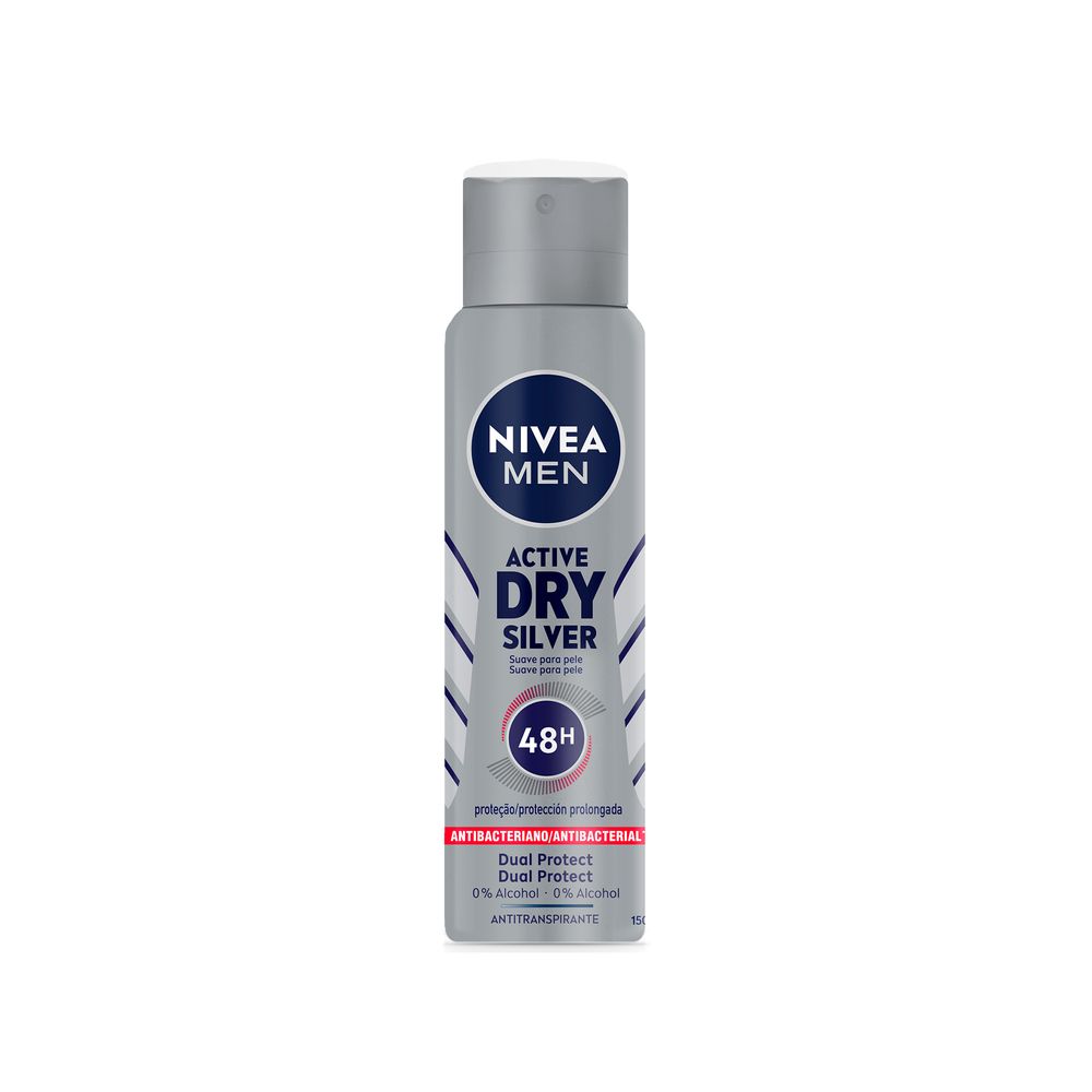 Desodorante Antitranspirante Nivea Men Aerossol Silver Protect 150ml