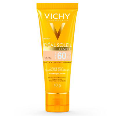 Protetor Solar Facial Vichy Idéal Soleil Clarify FPS60 Cor Clara 40g
