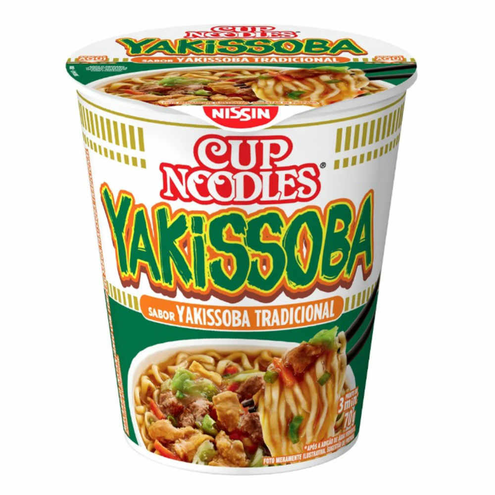 Macarrão Instantâneo Nissin Cup Noodles Yakissoba 70g