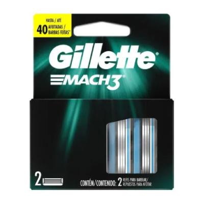 Carga para Aparelho de Barbear Gillette Mach3 2 Unidades