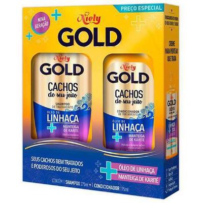 Kit Niely Gold Cachos Com Shampoo 300ml e Condicionador 200ml