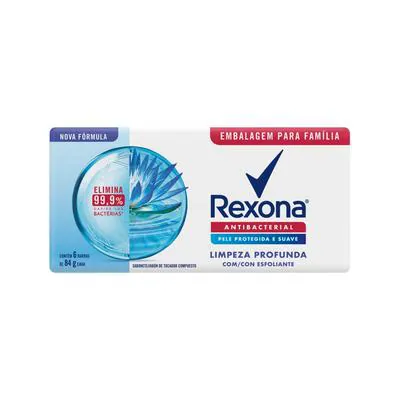 Kit Sabonete Rexona Antibacterial Limpeza Profunda 6 Unidades