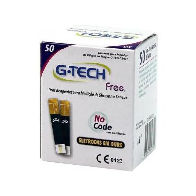 Tiras Para Controle de Glicemia G-Tech Free 50 Unidades