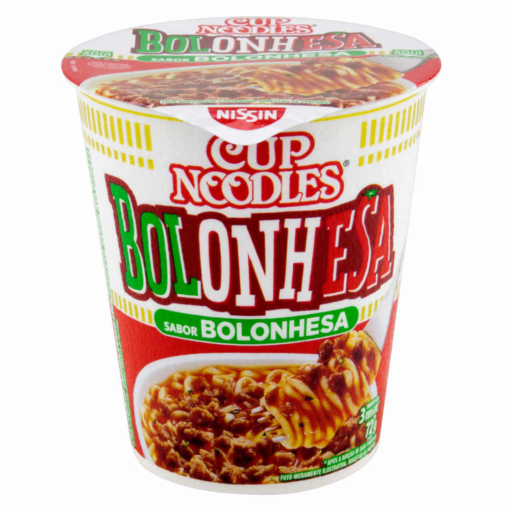 Macarrão Instantâneo Nissin Cup Noodles Bolonhesa 72g