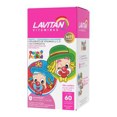 Suplemento Vitamínico Lavitan Kids Patati Patata Tutti-Frutti 60 Comprimidos Mastigável
