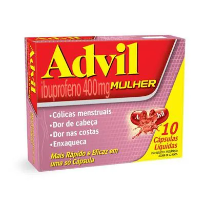 Advil Mulher 400mg 10 Cápsulas