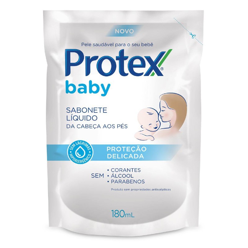 Sabonete Líquido Infantil Refil Protex Baby Proteção Delicada 180ml