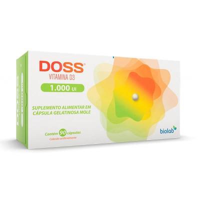 Vitamina D3 Doss 1000IU 90 Cápsulas
