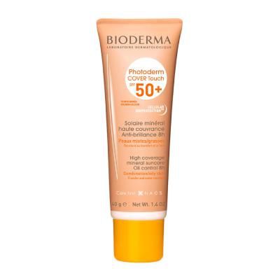 Protetor Solar Facial Bioderma Photoderm Cover Touch Dourado FPS50+ 40g