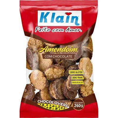 Biscoito Klain Amendoim Chocolate 260g