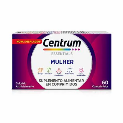 Suplemento Vitamínico Centrum Essentials Mulher 60 Comprimidos