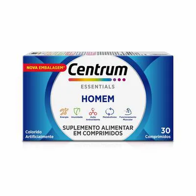 Suplemento Vitamínico Centrum Essentials Homem 30 Comprimidos