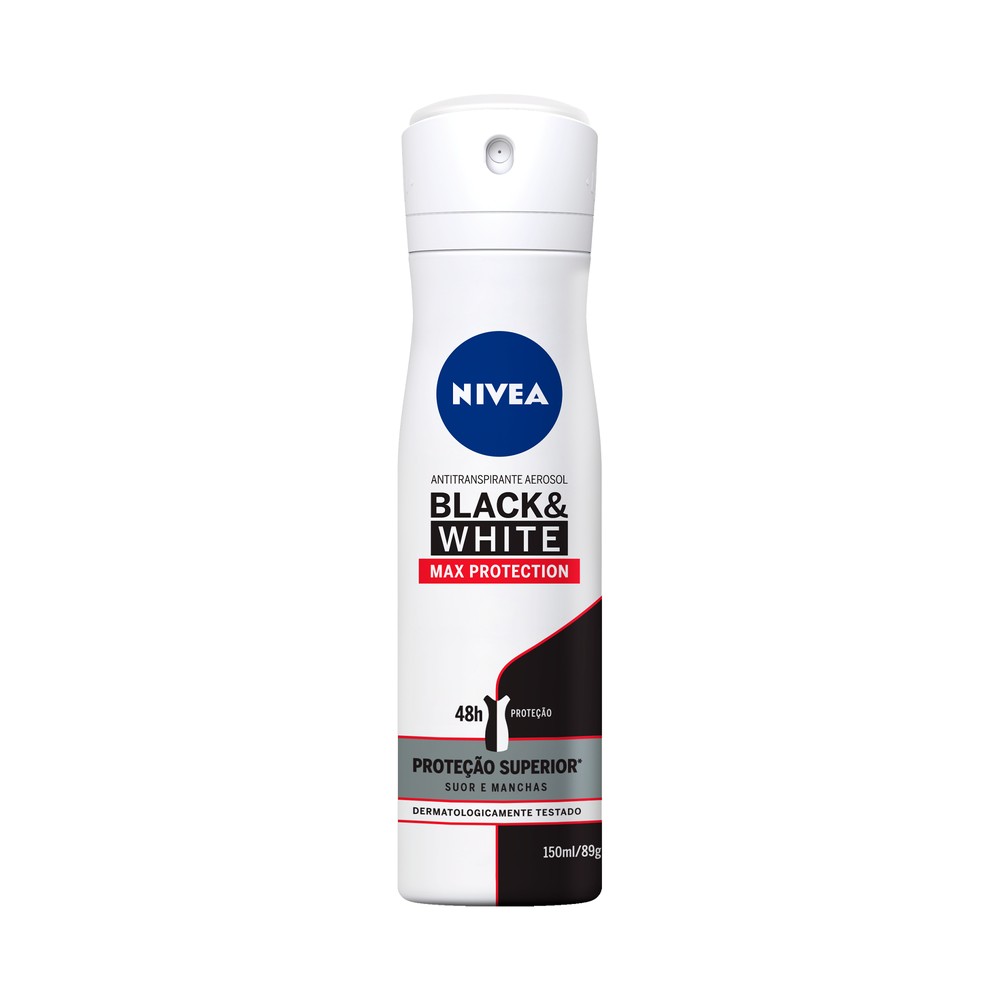 Desodorante Nivea Antitranspirante Aerossol Black & White Máxima Proteção 150ml