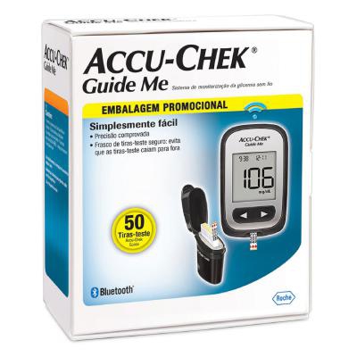 Kit Accu-Chek Guide Me Kit Monitor Glicemia Completo 50 Tiras