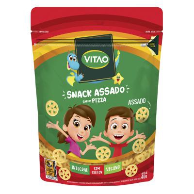 Snack Vitao Kids Integral Sem Glúten Sabor Pizza 40g