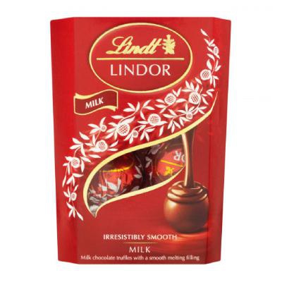 Caixa de Bombom Lindt Lindor de Chocolate ao Leite 37g