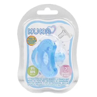 Chupeta Kuka Silicone Soft Comfort Azul N.02