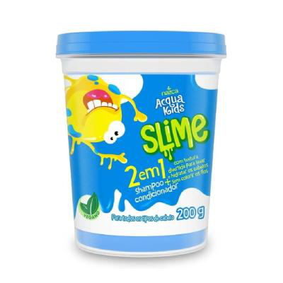 Shampoo Acqua Kids Slime 2 em 1 Azul 200g