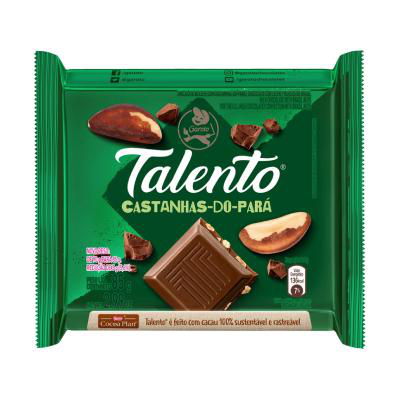 Chocolate ao Leite Garoto Talento com Castanha do Pará 85g