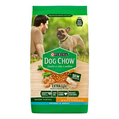Ração Dog Chow para Cães Adultos de Raças Pequenas Sabor Frango e Arroz 1Kg