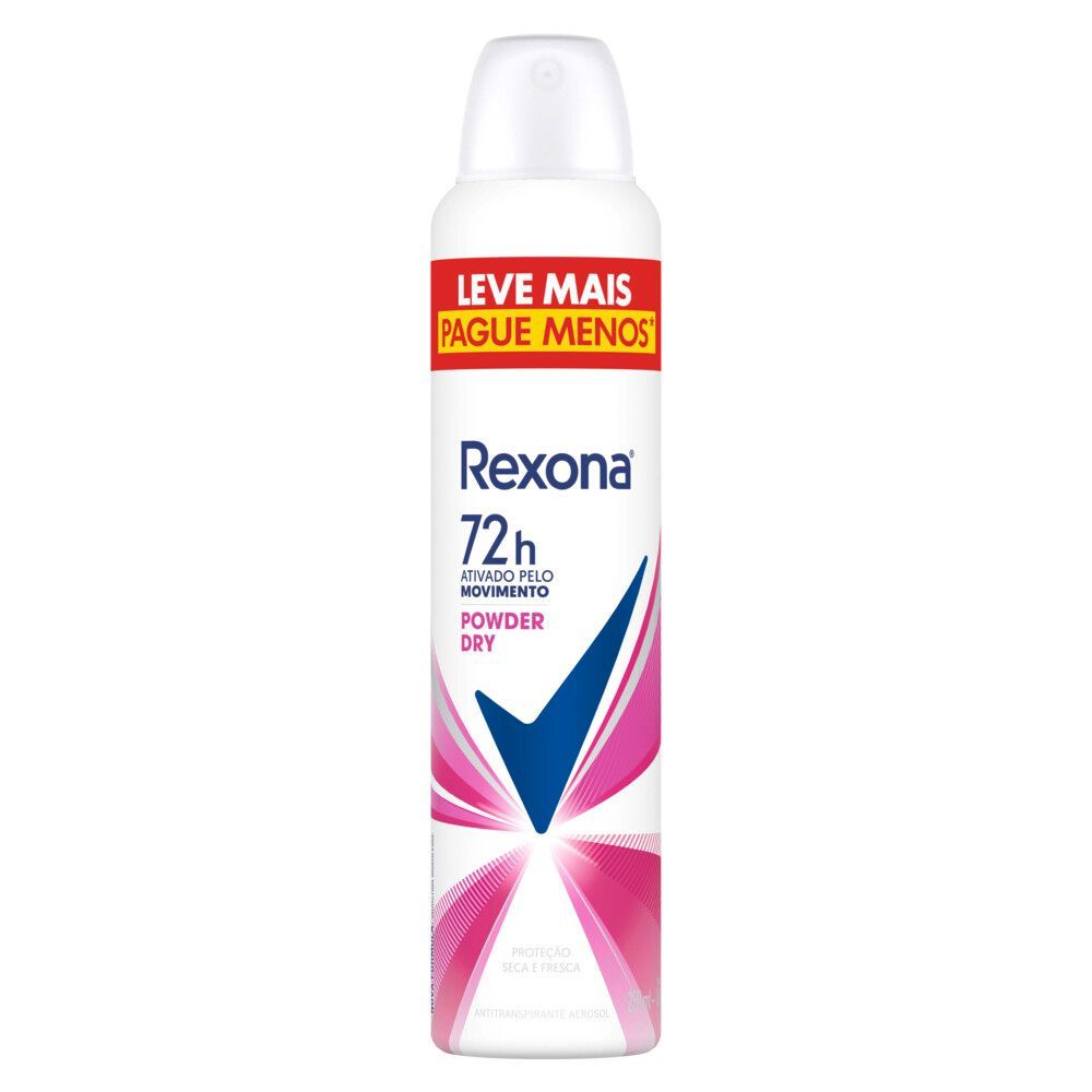 Desodorante Antitranspirante Aerosol Rexona Powder Dry 250ml