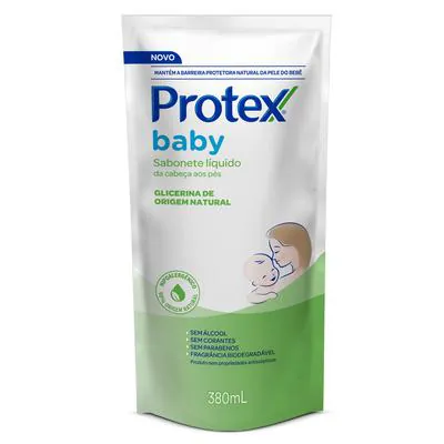 Sabonete Líquido Infantil Refil Protex Baby Glicerinado 380ml