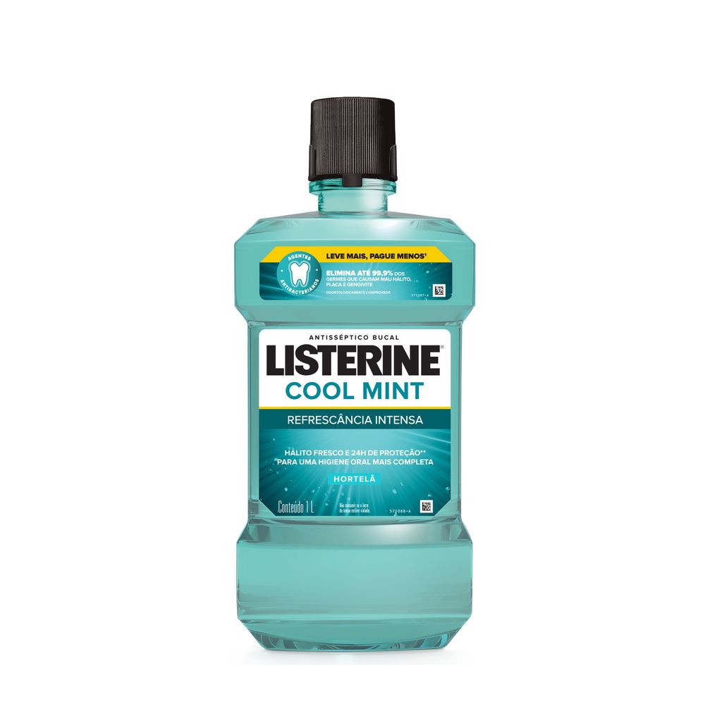 Enxaguante Bucal Antisséptico Listerine Cool Mint 1 Litro